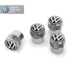 Original VW Logo Valve Stem Cap Tutup Pentil Mobil 4pcs