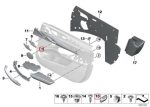 Original BMW E70 X5 E71 X6 F07 GT Clip Cover Speaker Pintu - Image 4