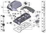 BMW F25 X3 35i E70 F15 X5 N55 Cylinder Valve Cover Silinder Mesin - Gambar 5