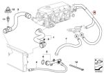 Original BMW E36 E46 M43 Radiator Hose Selang Radiator Atas Ke Mesin - Image 3