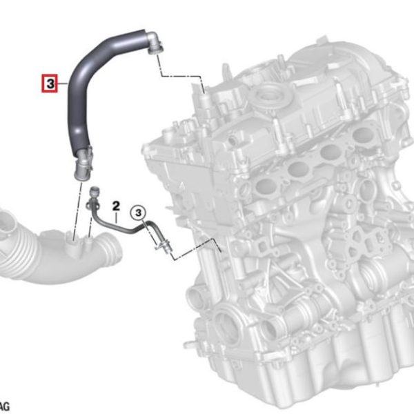 Original BMW F30 G20 G30 G12 Selang PCV Crankcase Ventilation B48 11157623746