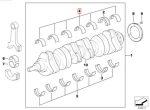 BMW E36 Crankshaft Bearing Shell Kruk As Atas Yellow 11211706847 - Image 5