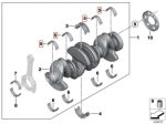 Original BMW Crankshaft Bearing Shell Kruk As Atas Red 50mm Mesin N20 - Image 5