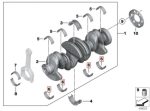 Original BMW Crankshaft Bearing Shell Kruk As Bawah Red 50mm Mesin N20 - Image 4