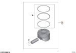 Original BMW E90 E92 E93 E84 X1 Crankshaft Piston + Ring Mesin N46 - Image 3