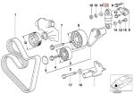Original BMW E34 E39 E32 E38 M60 M62 M73 Accesory Belt Tensioner - Image 5