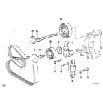 Original BMW E34 E36 E38 E39 E46 Alternator Belt Roller Pulley M52 M54 - Gambar 5