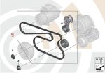 Original BMW F10 523i N52 N53 Fan Belt Pulley Water Pump Alternator - Image 3