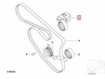 Original BMW E81 E82 E90 E91 E92 E93 E60 E84 X1 E83 X3 AC Belt Pulley Tensioner Mesin N46 11287524267 - Image 6