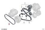 Original BMW E70 X5 3.0si Ribbed V Fan Belt 4PK 803 11287552084 - Gambar 5