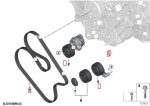 Original BMW E65 E66 735Li 745Li V Belt Ribbed Fan Belt 6PK 1555 N62 11287631818 - Image 4