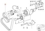 Original BMW E34 E38 Tali Kipas V Belt Ribbed Fan Belt PK7X1605 - Image 4