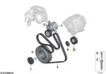 Original BMW F30 LCI 320d F10 520d LCI Diesel Deflection Pulley Alternator B47 11287649968 - Image 3