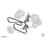 BMW E90 E91 E92 E93 Belt Tensioner Pulley AC Power Steering 1128862419 - Image 5