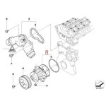 BMW E60 520i 525i 530i M54 Pompa Air Coolant Water Pump 11517509985 - Image 5