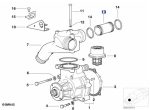 Original BMW E36 M3 S50 Pipa ke Thermostat 11531317587 - Image 3