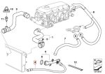 BMW E36 E46 M43 Radiator Hose Selang Radiator Bawah ke Konektor - Gambar 4