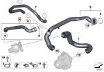 Original BMW F25 X3 35i N55 Selang Air Coolant Thermostat ke Mesin - Gambar 5