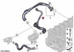 BMW F30 335i F32 N55 Selang Air Mesin Coolant Water Pump 11537594319 - Image 5