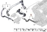 Ori BMW F15 X5 F16 X6 N55 Selang Thermostat Air Radiator 11537649409 - Image 5