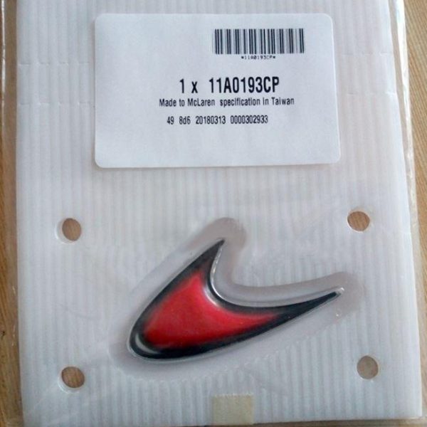 Original Mclaren MP4-12C Logo Swoosh Kap Mesin Depan