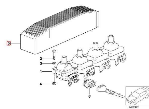 Original BMW E36 318is USDM Ignition Coil Cover Box