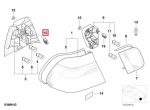 Original BMW E46 Socket Konektor Lampu Belakang Stop Lamp 12527519956 - Image 5
