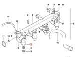 Original BMW E36 E46 M43 318i Z3 Injection Valve Injector 113641247931 - Image 4