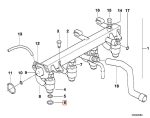 Original BMW E36 E46 318i Z3 M43 Karet O-Ring injector 13641743576 - Gambar 4