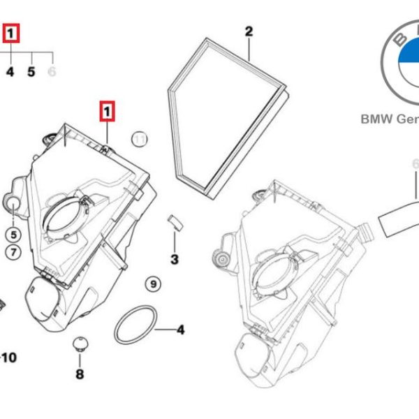 Ori BMW E84 X1 Diesel N47 Air Intake Muffler Filter Box 13718512599