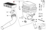 Original BMW E38 E53 X5 M54 M73 N62 Air Intake Filter Udara - Image 4