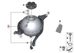 Ori BMW F10 F11 520i 528i Tabung Radiator Expansion Tank Mesin N20