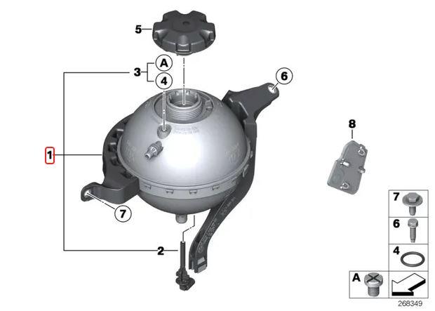 17138614293_A Ori BMW F10 F11 520i 528i Tabung Radiator Expansion Tank Mesin N20 - Image 1