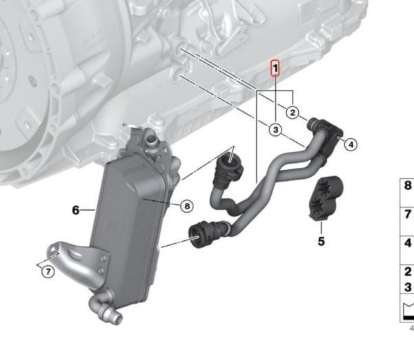 Ori BMW F30 LCI 320d 320i 330i Selang Pipa Oil Cooler Line B47 B48