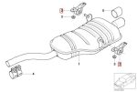 Original BMW E46 Rubber Mounting Bracket Karet Knalpot Exhaust Muffler - Gambar 5