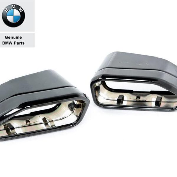 BMW G01 X3 G02 X4 LCI High Gloss Black Exhaust Tip Ujung Knalpot