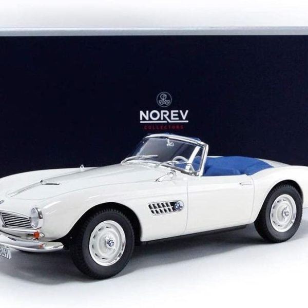 1:18 Miniatur BMW 507 Convertible 1956 White Diecast by Norev