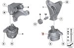 Original BMW F07 F10 F06 F12 F13 Engine mounting Mesin N55 - KIRI - Image 5