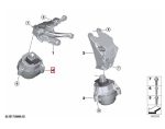 Original BMW G01 X3 20i Engine mounting Mesin B48 KANAN 22116877660 - Image 5