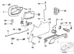 Febi BMW E36 Z3 Door Handle Frame Ring Bingkai Tuas Pintu KIRI - Image 5