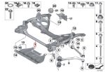 Original BMW F30 F31 F34 F35 Front Axle Support Subframe Roda Depan - Image 4