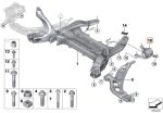 Original BMW F45 F46 F48 X1 Bracket Wishbone Arm Bushing KANAN - Gambar 5
