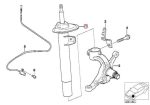 Original BMW E46 325i 330i LCI Shock Breaker Absorbers - Depan KANAN - Image 4