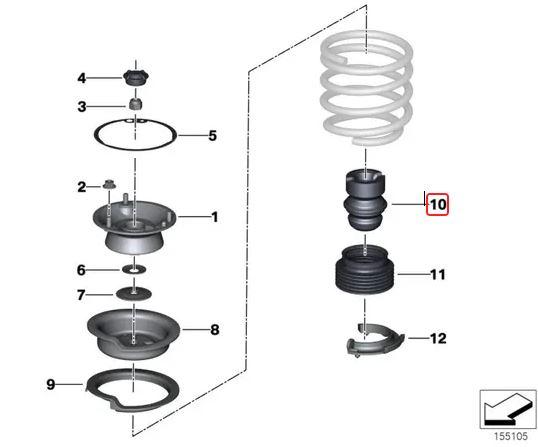 Original BMW E84 X1 Busa Shock Depan 31336793148