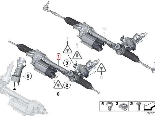 Original BMW F10 F11 F13 Steering Rack Rak Stir Electric EPS 12V