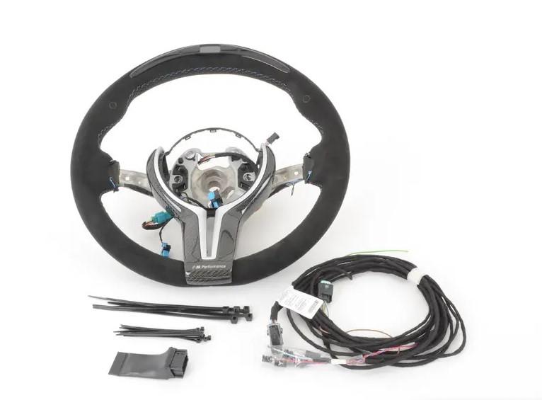 32302344148_A Original BMW F82 F83 M4 Performance LED Steering Wheel Stir Alcantara - Image 1