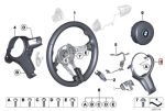 Original BMW F06 F12 F13 M Sport Steering Wheel Trim Cover Stir - Gambar 5