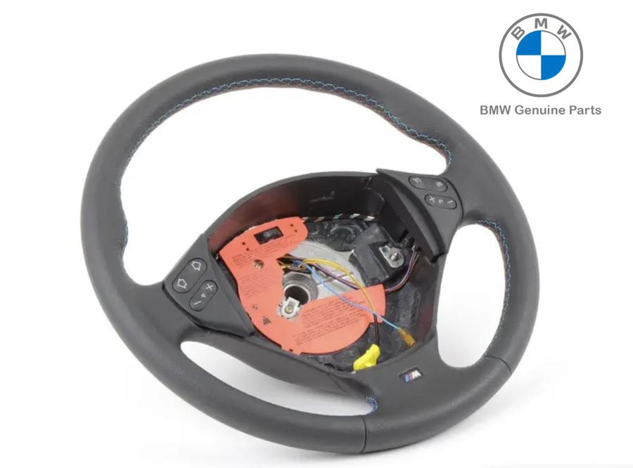 32342228670_A Original BMW E38 E39 Stir M Sport Steering Wheel Tricolor Stitching - Image 1