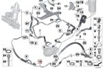 BMW E70 X5 LCI E71 X6 N55 Expansion hose Selang Power Steering Bawah