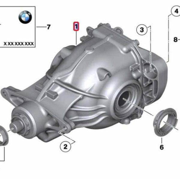 Original BMW F25 X3 E70 X5 3.0d Differential Gardan Belakang